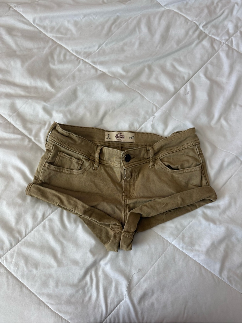 Vintage Hollister Tan Khaki Low Rise Women's Jean Shorts